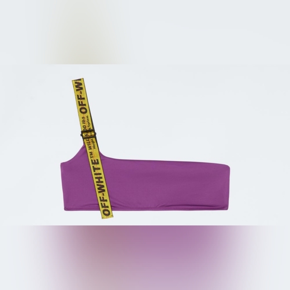 Off-White Other - 4S. NWOT OFF-WHITE LOGO BAND ASYMMETRIC BIKINI TOP ONLY SIZE IT 36/ US 0